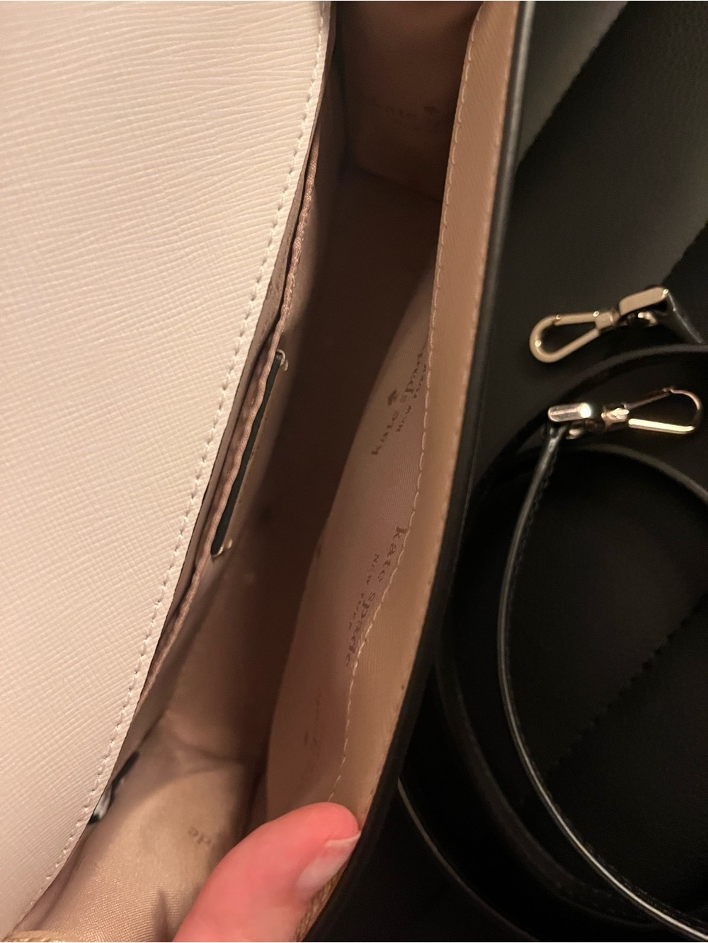 kate spade Carson crossbody bag in tan/black/white - Picture 6 of 7